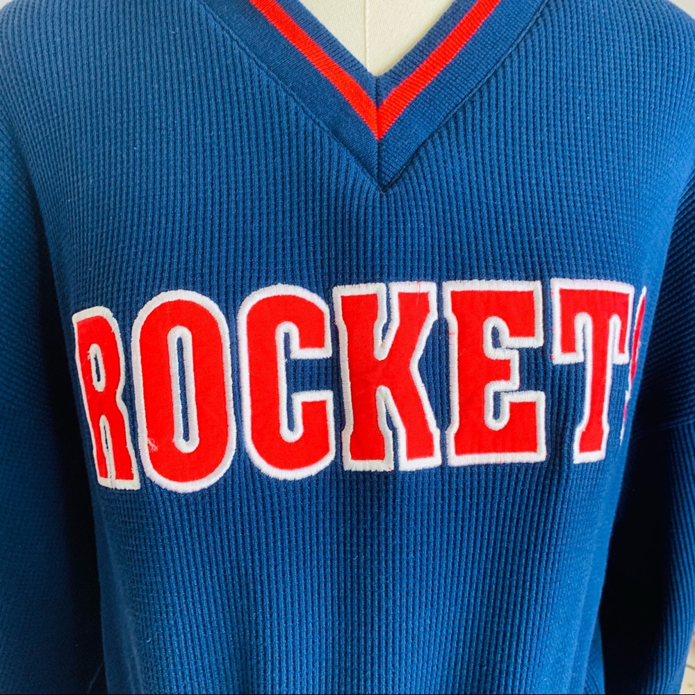 Vintage Houston Rockets Varsity Pullover Jacket LARGE 2948 - Picture 7 of 10